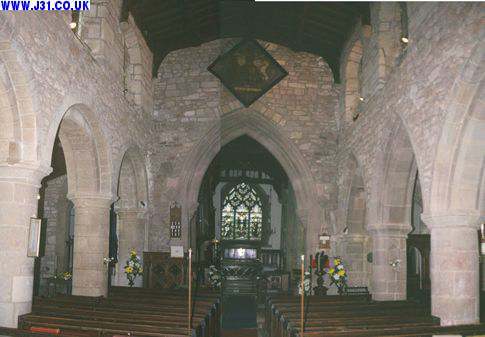 Composite picture of the inside of All Hallows Church, Harthill