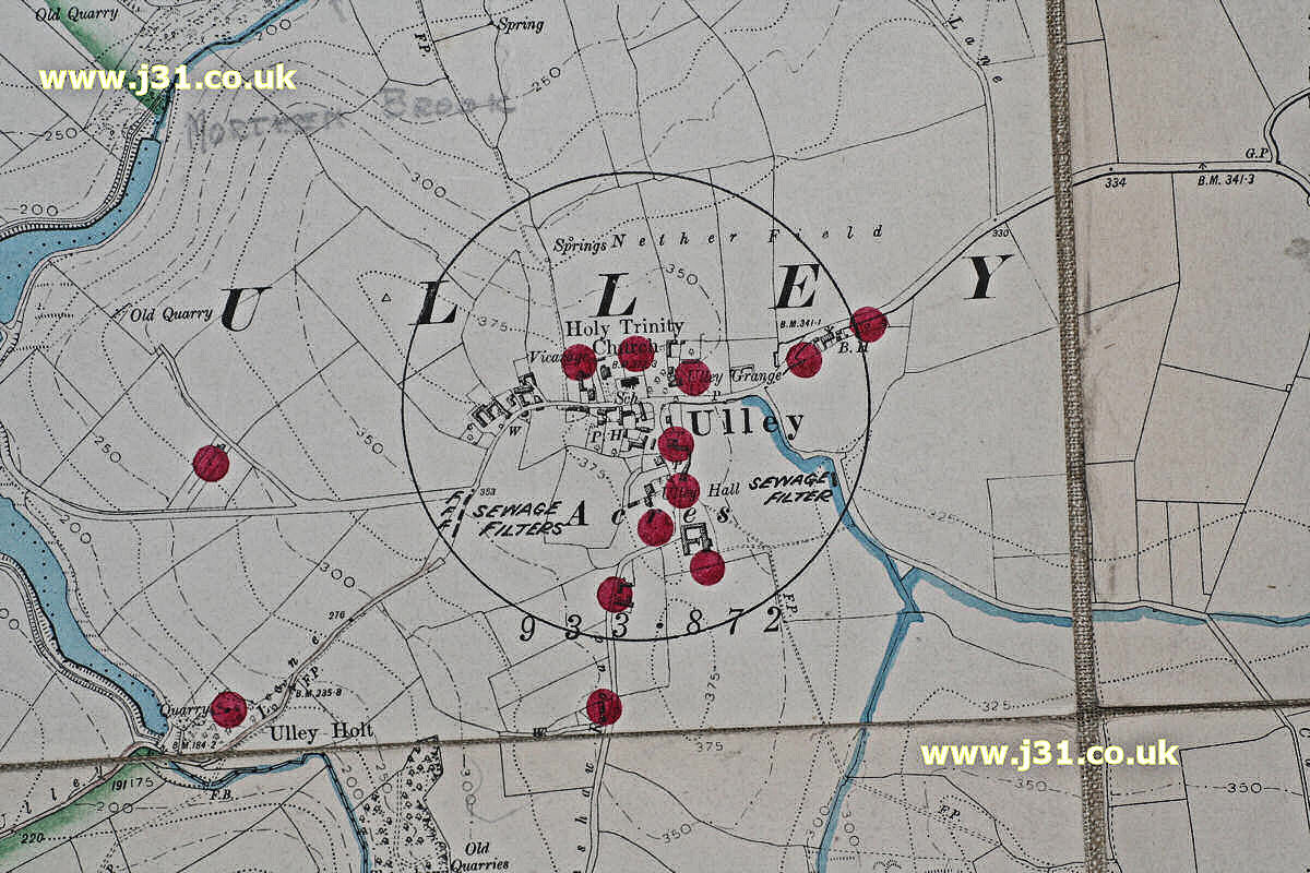 Ulley map in 1905.